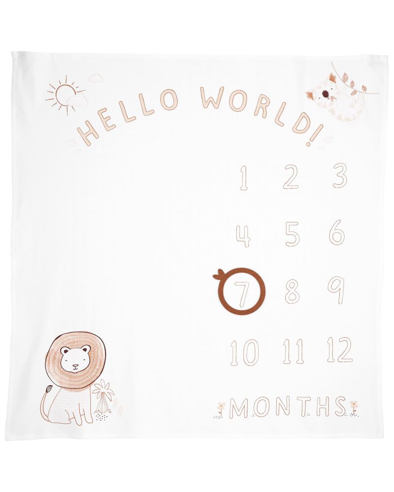 Baby Lion Milestone Blanket, image 1 of 3 slides