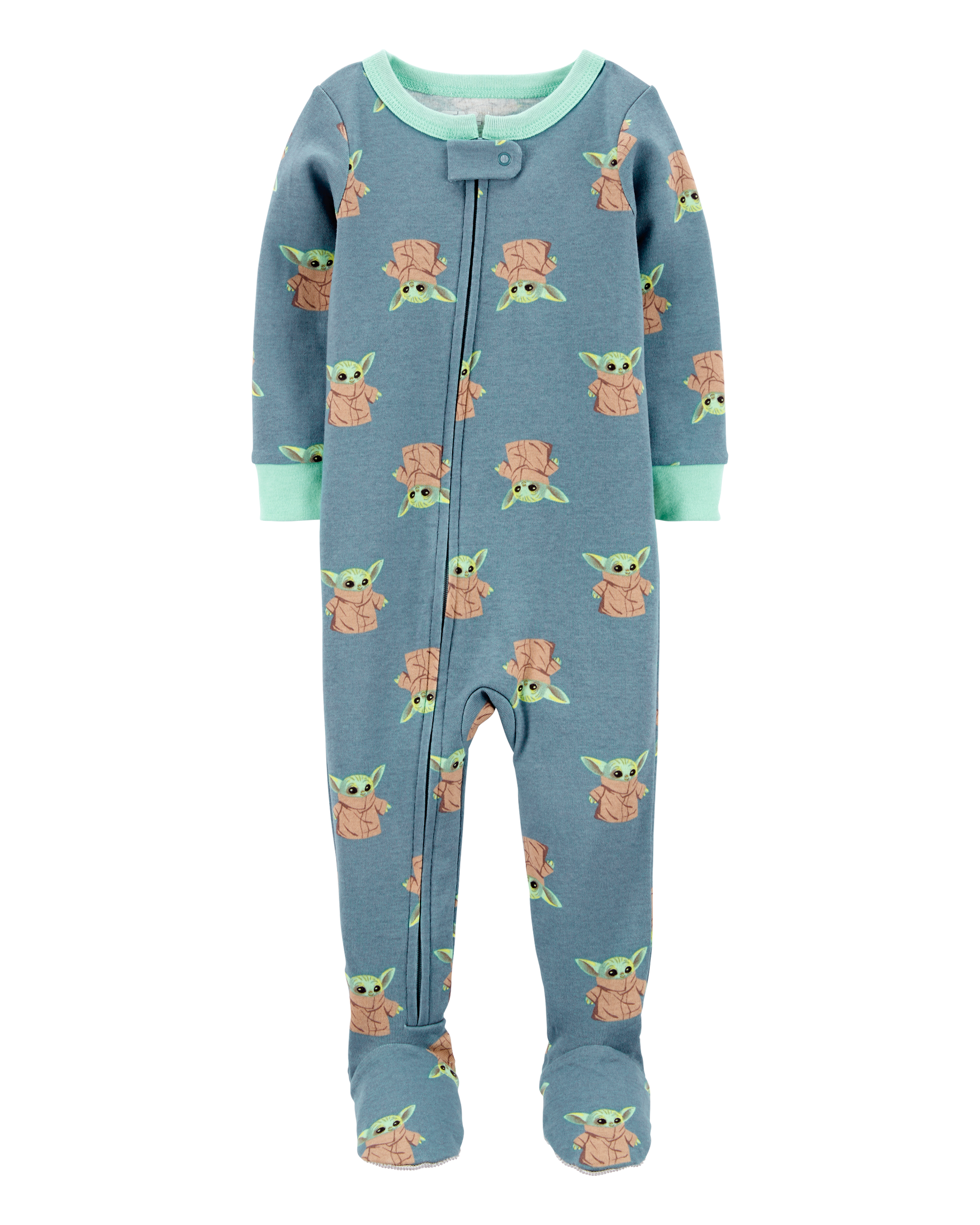 Blue Toddler 1 Piece Star Wars 100 Cotton Footie Pajamas skiphop