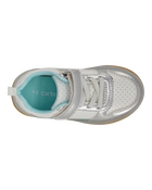Toddler Light Up Metallic Sneakers - Silver/Aqua, image 5 of 8 slides
