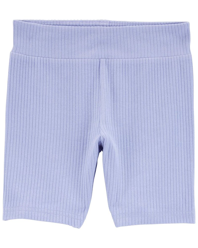 Kid High-Rise Ribbed Bike Shorts, image 1 of 2 slides
