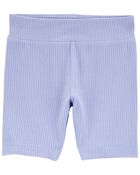 Kid High-Rise Ribbed Bike Shorts, image 1 of 2 slides