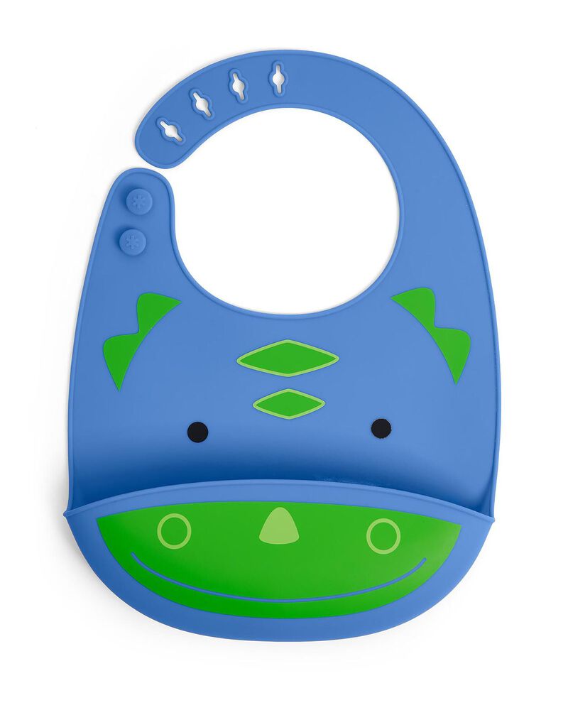 Zoo Fold & Go Silicone Bib, image 1 of 2 slides