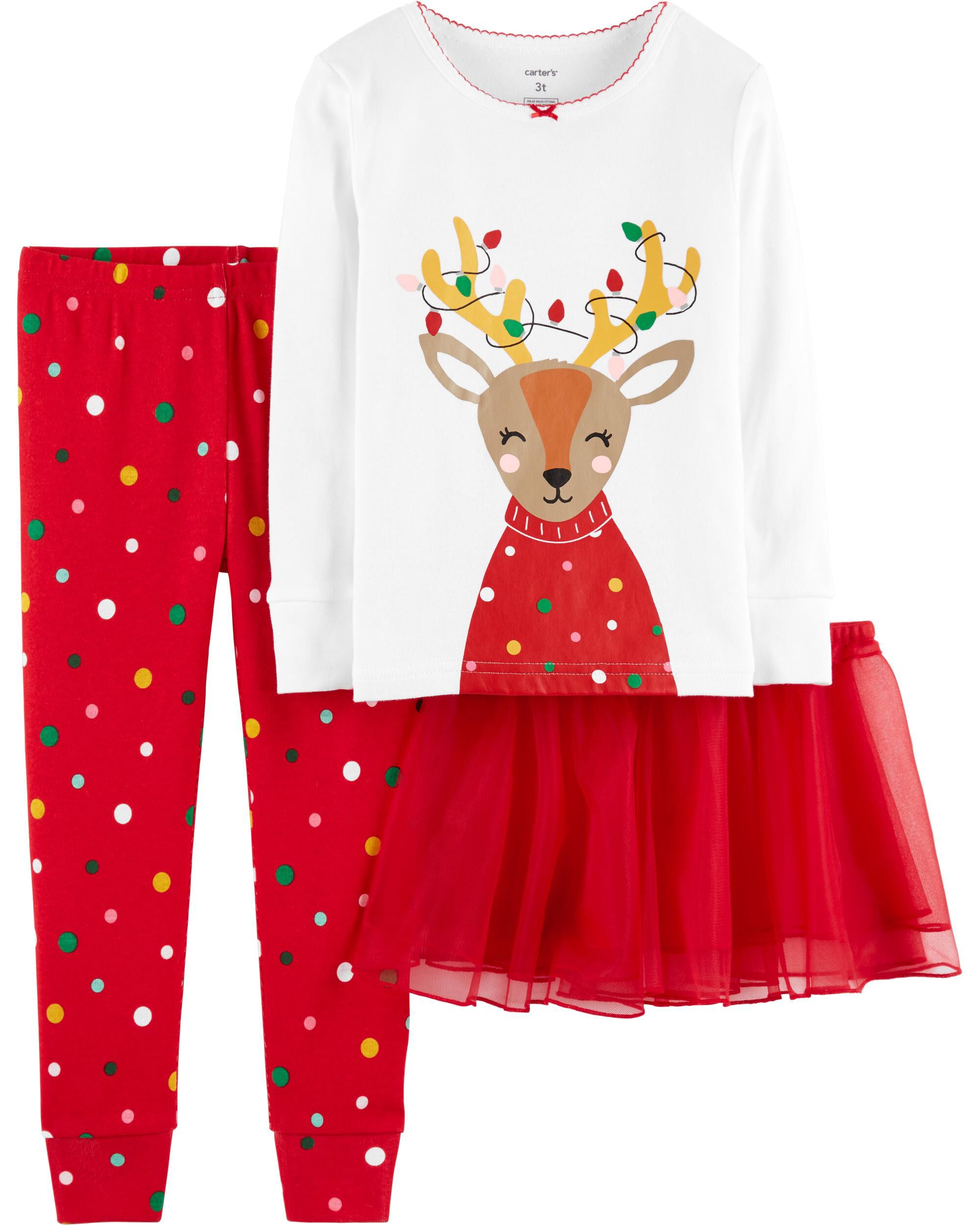 3-Piece Christmas Reindeer Snug-Fit