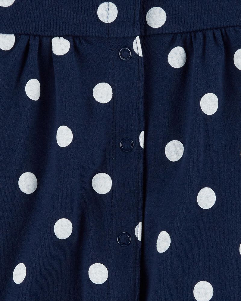Baby Polka Dot Snap-Up Romper, image 2 of 3 slides