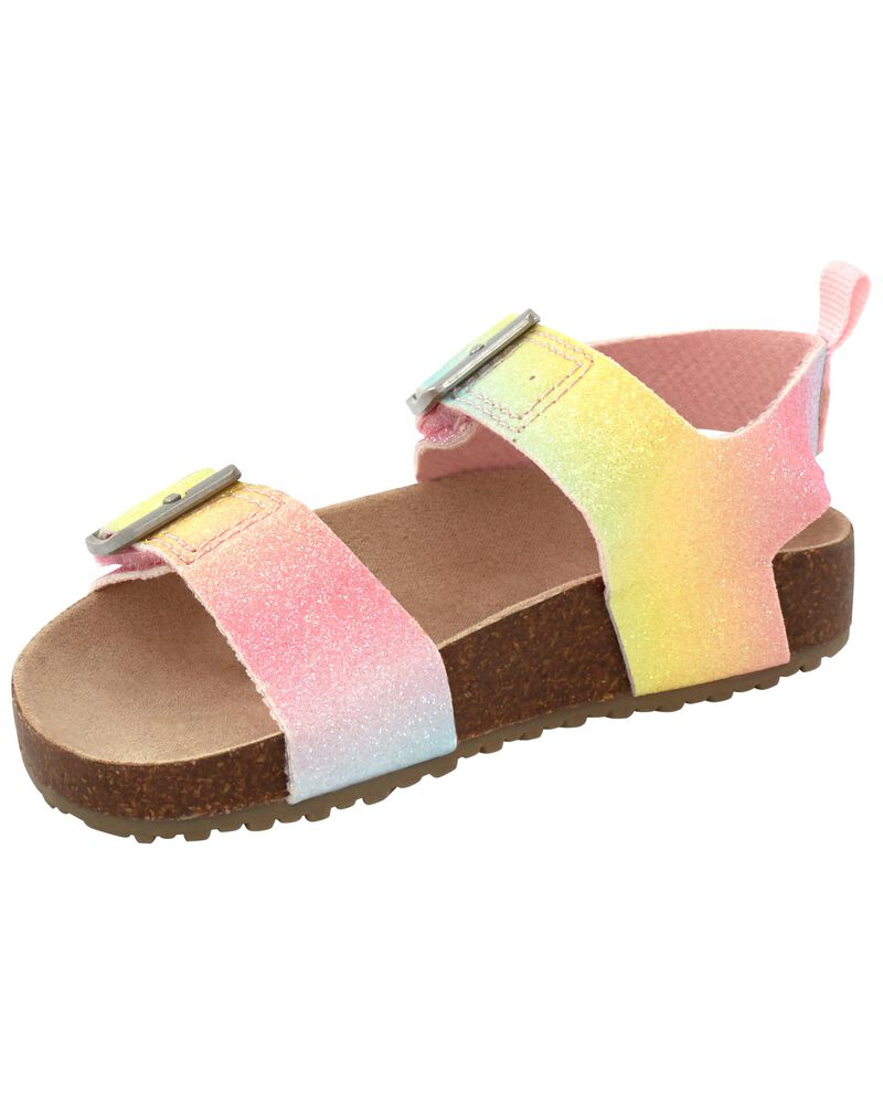 Kid Rainbow Faux Cork Sandals, image 6 of 7 slides