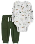 Baby 2-Piece Thermal Bodysuit Pant Set, image 1 of 3 slides