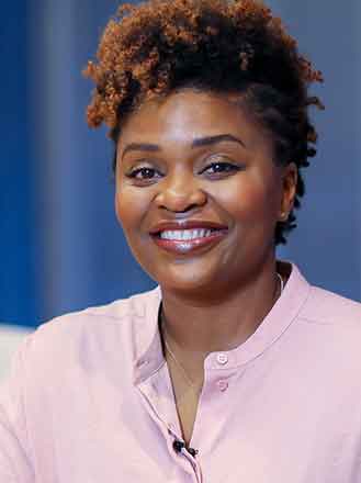 Photo of Linda Chiwona Jackson, VP Art & Design for Exclusive Brands