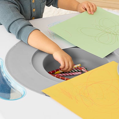 hidden storage bin for easy organization