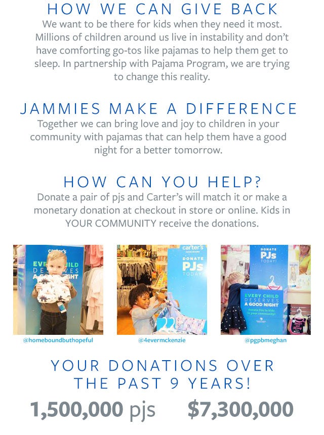 Carter's pajama program deals