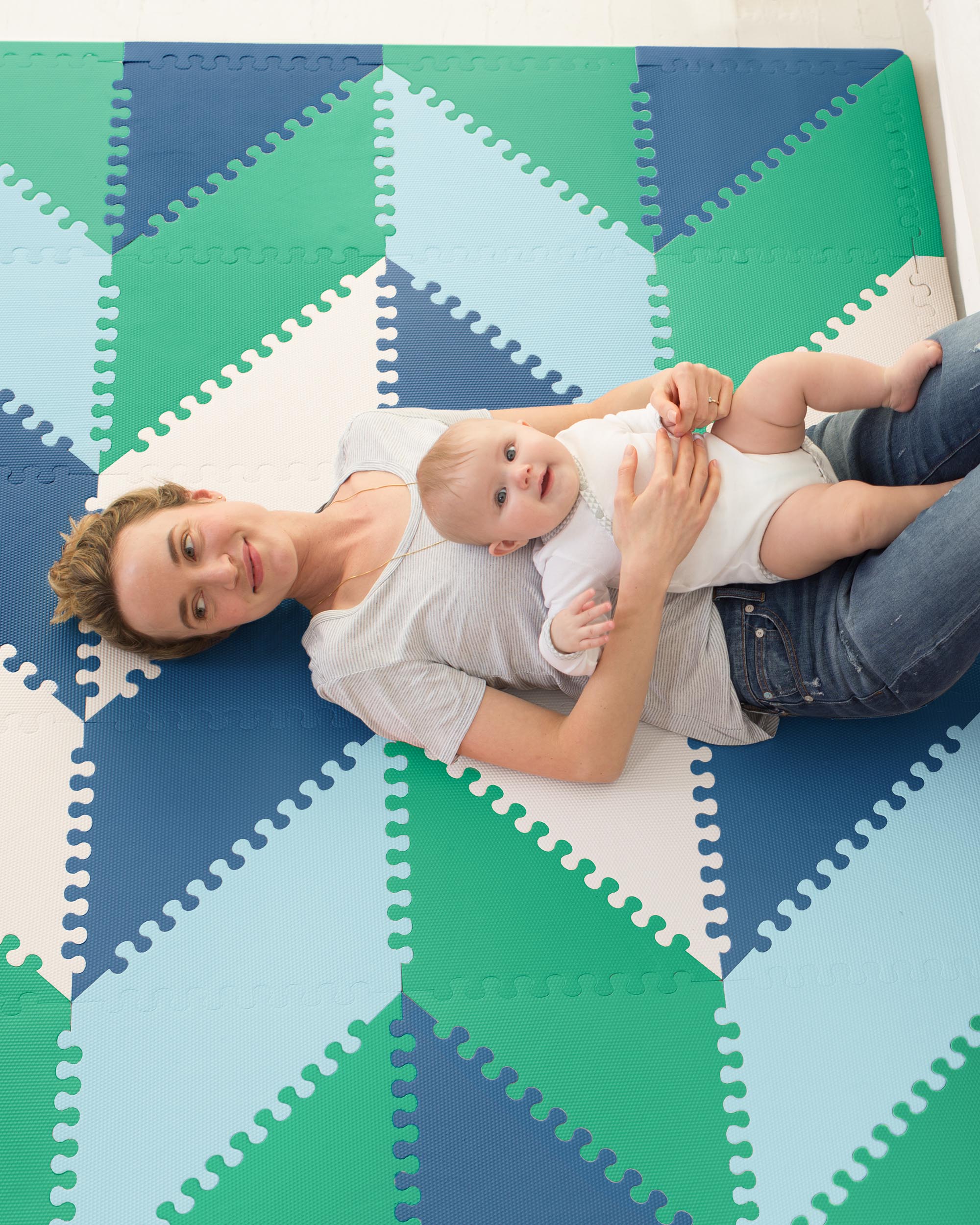 Blue Playspot Geo Foam Floor Tiles