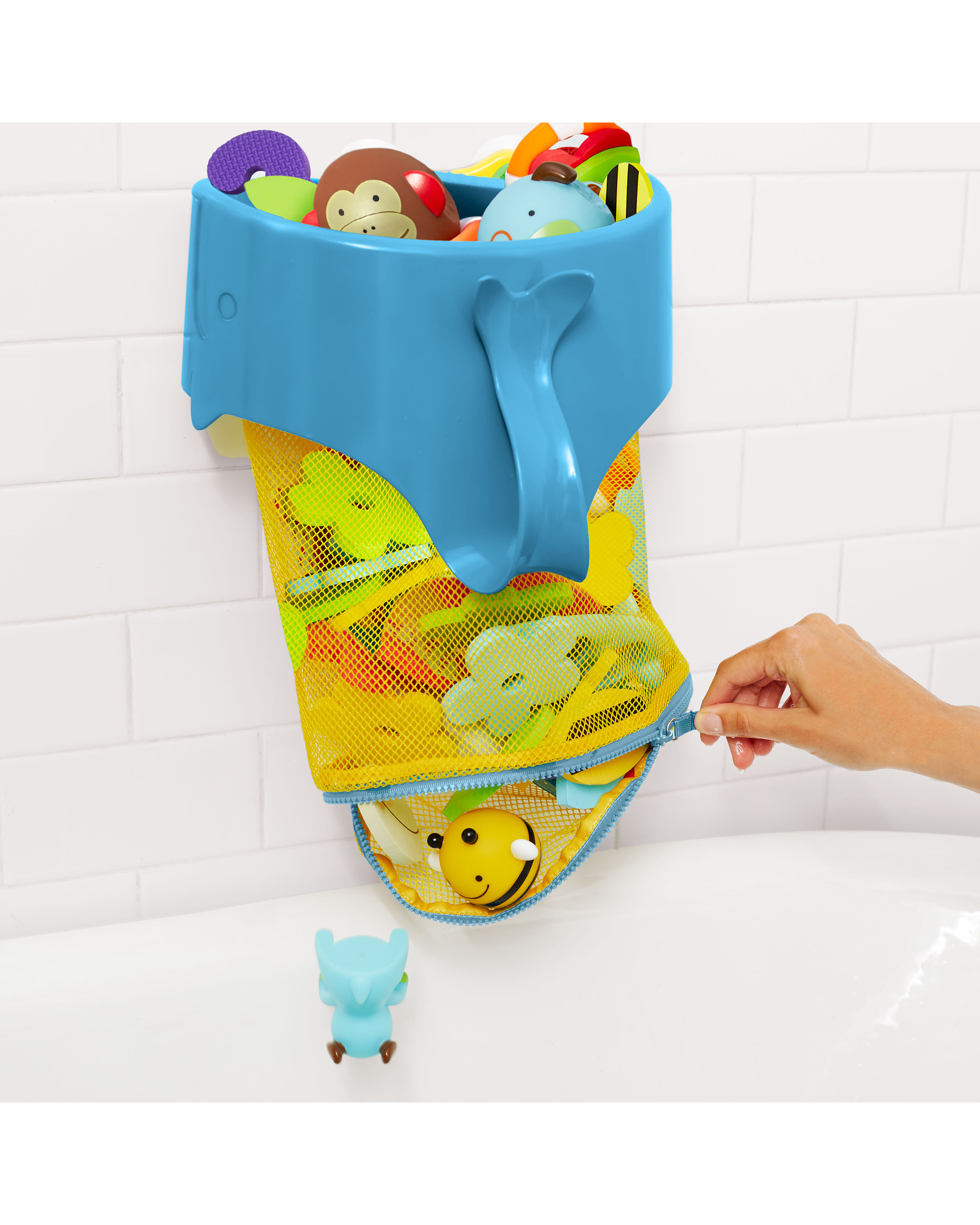 moby corner bath toy organizer