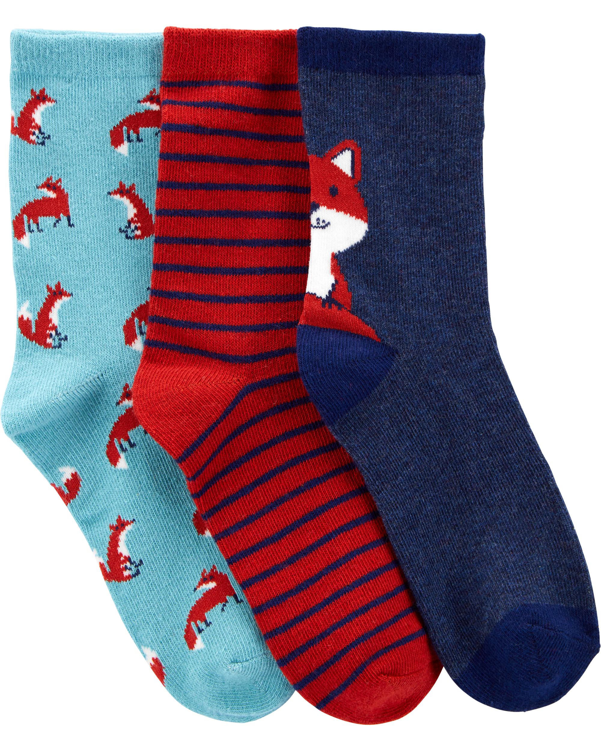 3-Pack Fox Socks | skiphop.com
