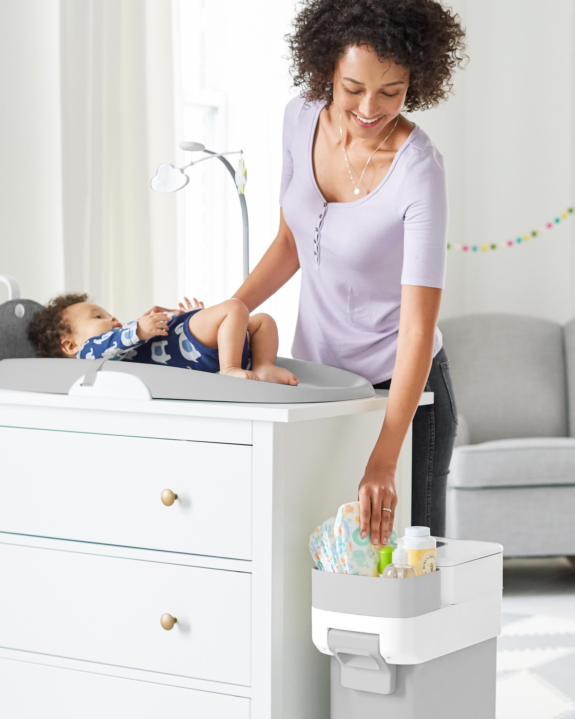 Nursery Style Steel Diaper Pail