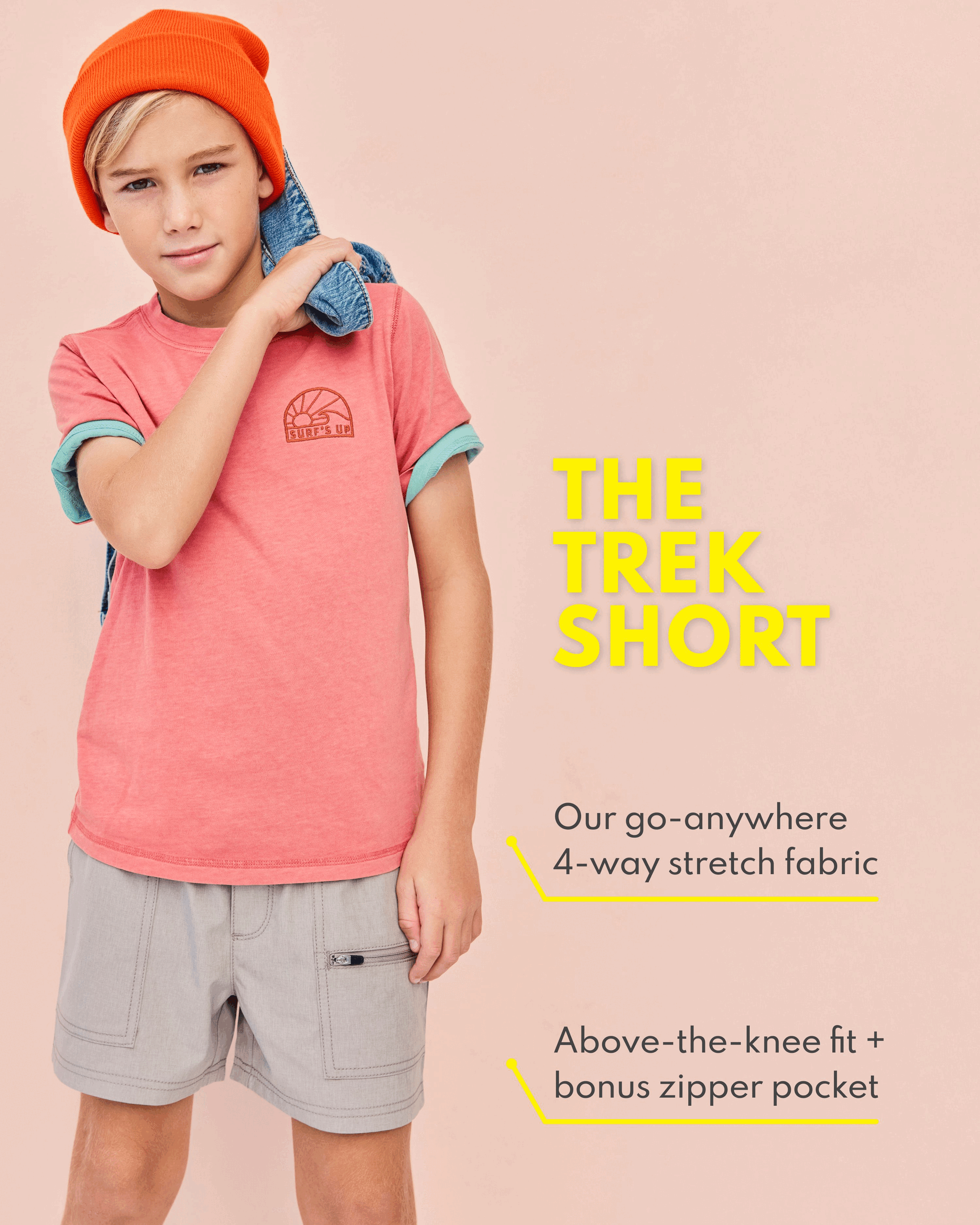 Kid Everyday Trek  Shorts - Taupe